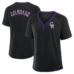 Colorado Rockies Fanatics Women's League Diva Star Raglan V-Neck T-Shirt Lifestyle