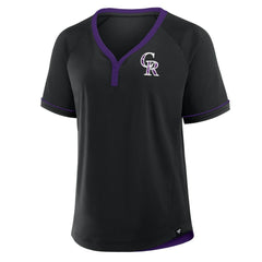 Colorado Rockies Fanatics Women's League Diva Star Raglan V-Neck T-Shirt Lifestyle