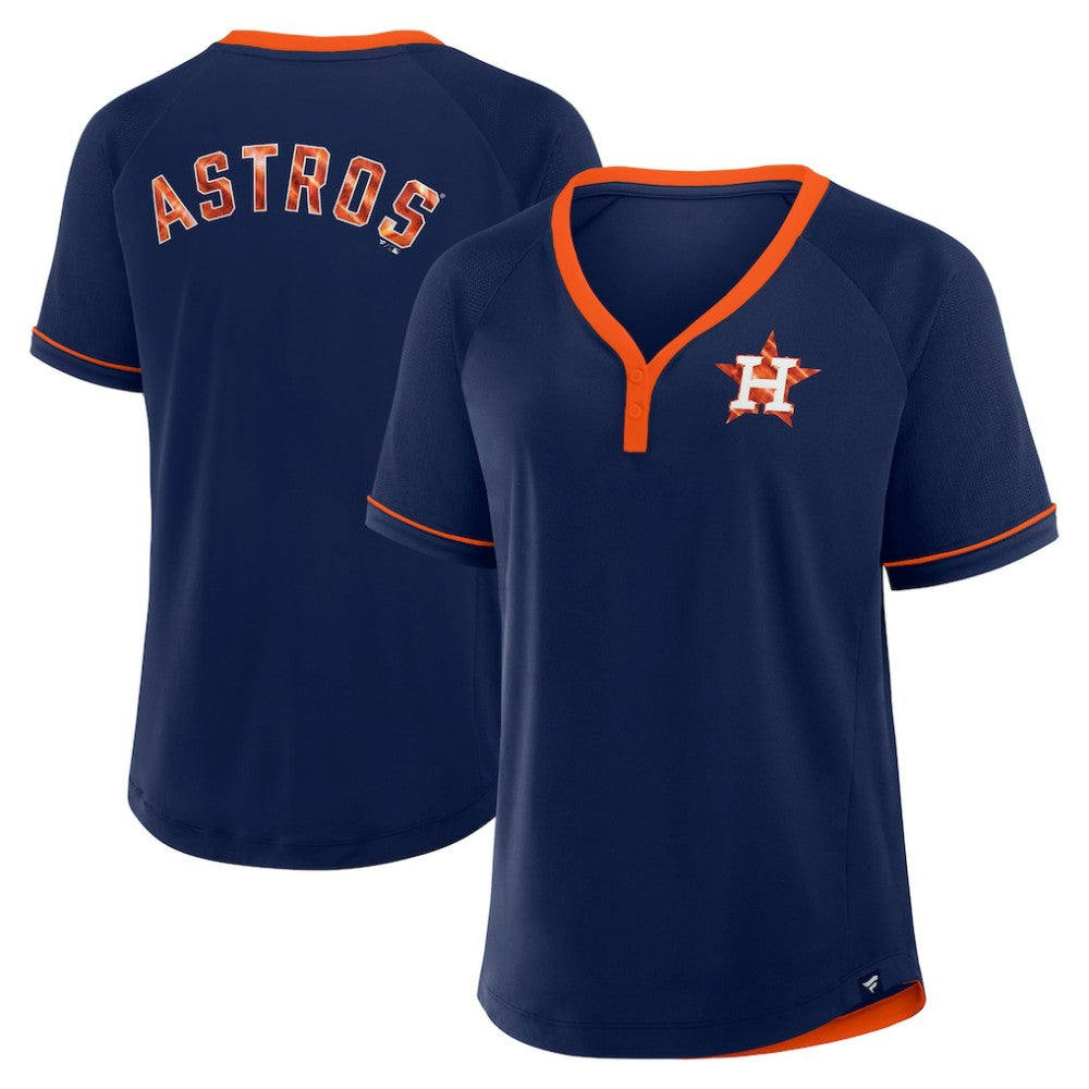 Houston Astros Fanatics Women's League Diva Star Raglan V-Neck T-Shirt Online