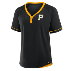 Pittsburgh Pirates Fanatics Women's League Diva Star Raglan V-Neck T-Shirt Lifestyle