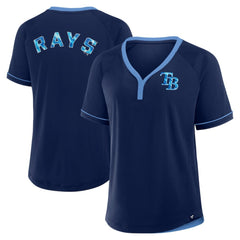 Tampa Bay Rays Fanatics Women's League Diva Star Raglan V-Neck T-Shirt Near Me
