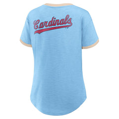 St. Louis Cardinals Fanatics Women's Binge Worthy Stadium Slub V-Neck T-Shirt Sale