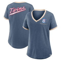 Minnesota Twins Fanatics Women's Binge Worthy Stadium Slub V-Neck T-Shirt Near Me