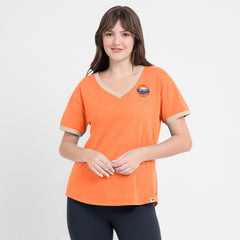 Houston Astros Fanatics Women's Binge Worthy Stadium Slub V-Neck T-Shirt Sale
