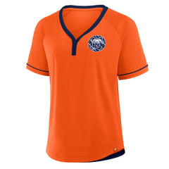 Houston Astros Fanatics Women's Cooperstown Collection League Diva Raglan V-Neck T-Shirt On Sale