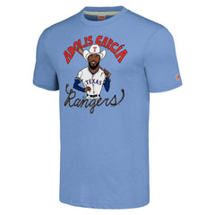 Adolis García Texas Rangers Homage Caricature Player Tri-Blend T-Shirt Online