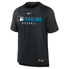 Miami Marlins Nike Authentic Collection Pregame Raglan Dri-FIT T-Shirt discount