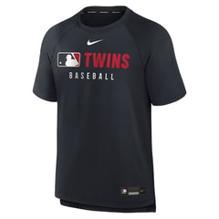 Minnesota Twins Nike Authentic Collection Pregame Raglan Dri-FIT T-Shirt Lifestyle
