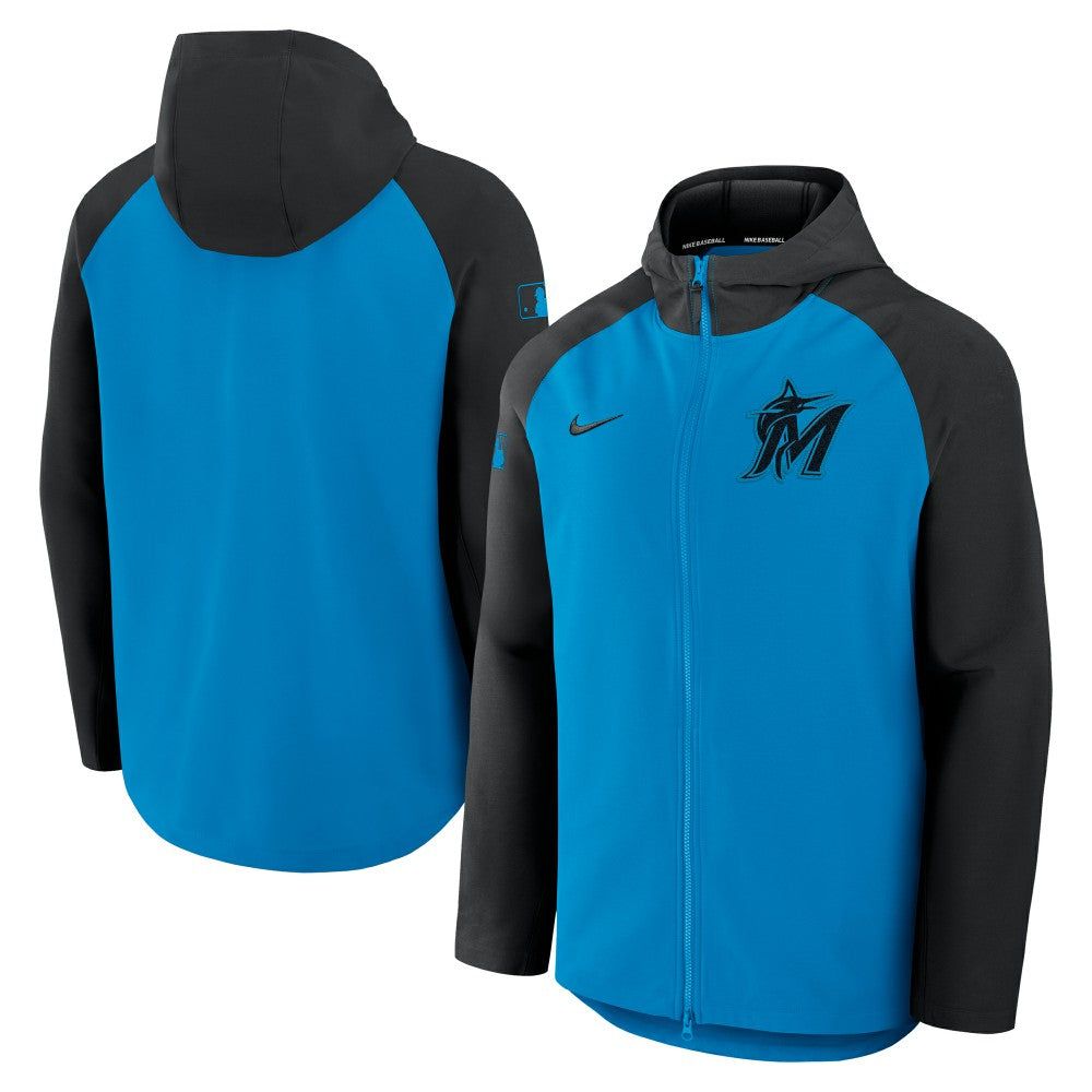Miami Marlins Nike Authentic Collection Raglan Performance Full-Zip Jacket Online