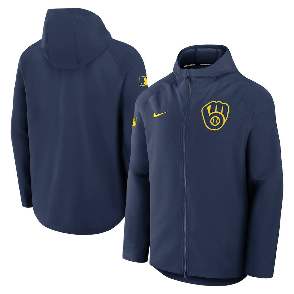 Milwaukee Brewers Nike Authentic Collection Raglan Performance Full-Zip Jacket Clearance