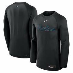Miami Marlins Nike Authentic Collection Game Time Raglan Dri-FIT Long Sleeve T-Shirt discount