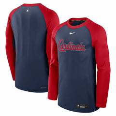 St. Louis Cardinals Nike Authentic Collection Game Time Raglan Dri-FIT Long Sleeve T-Shirt On Sale