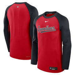 Cleveland Guardians Nike Authentic Collection Game Time Raglan Dri-FIT Long Sleeve T-Shirt On Sale