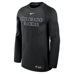 Colorado Rockies Nike Authentic Collection Game Time Raglan Dri-FIT Long Sleeve T-Shirt Clearance