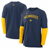 Milwaukee Brewers Nike Authentic Collection Player Dri-FIT Lightweight Pullover Clearance