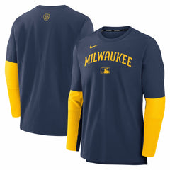 Milwaukee Brewers Nike Authentic Collection Player Dri-FIT Lightweight Pullover Clearance
