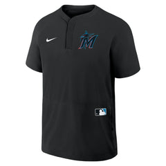 Miami Marlins Nike Authentic Collection Raglan Short Sleeve Windshirt discount