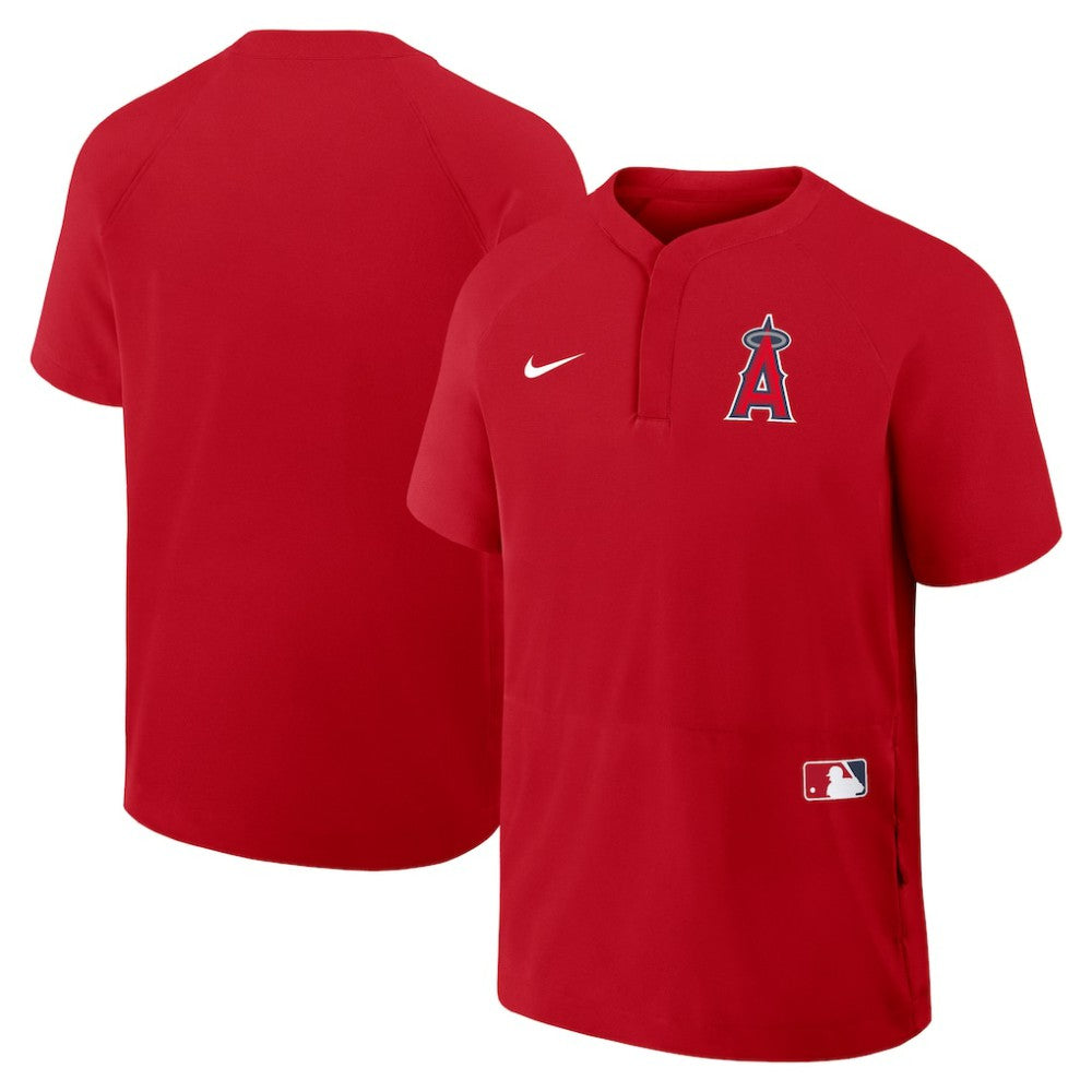 Los Angeles Angels Nike Authentic Collection Raglan Short Sleeve Windshirt Clearance