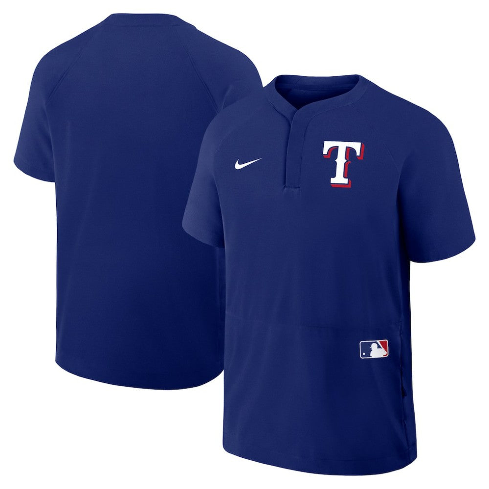 Texas Rangers Nike Authentic Collection Raglan Short Sleeve Windshirt Online