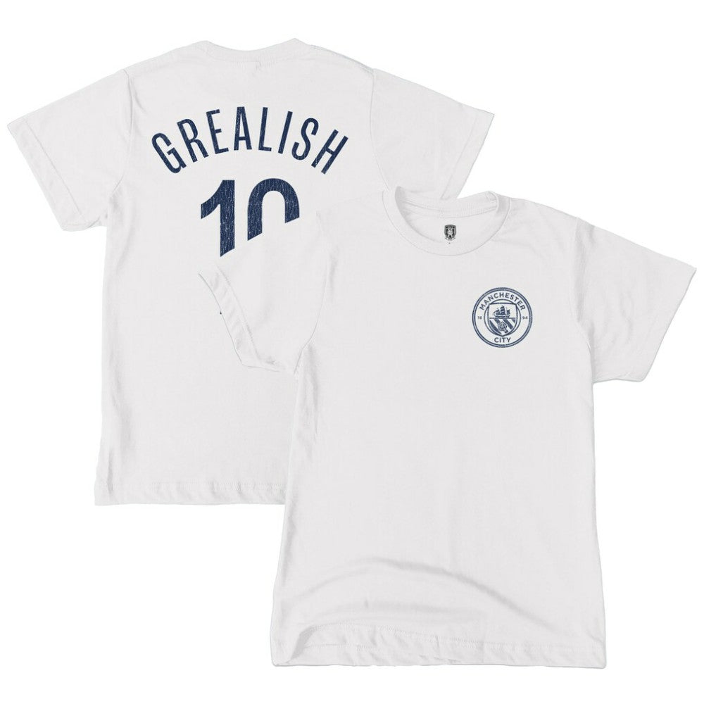 Jack Grealish Manchester City 1863FC Youth Player T-Shirts - White