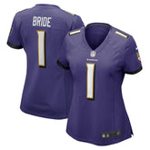 Number 1 Bride Baltimore Ravens Women's Game Jersey Purple - Nike