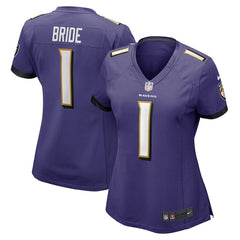 Number 1 Bride Baltimore Ravens Women's Game Jersey Purple - Nike