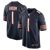 Number 1 Groom Chicago Bears Game Jersey Navy - Nike