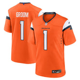 Number 1 Groom Denver Broncos Game Jersey Orange - Nike
