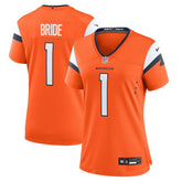 Number 1 Bride Denver Broncos Women's Game Jersey Orange - Nike