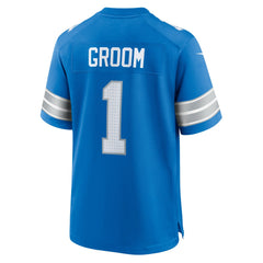Number 1 Groom Detroit Lions Game Jersey Blue - Nike