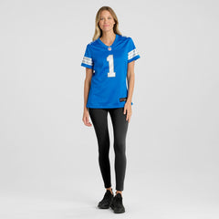 Number 1 Bride Detroit Lions Women's Game Jersey Blue - Nike