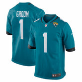 Number 1 Groom Jacksonville Jaguars Game Jersey Teal - Nike