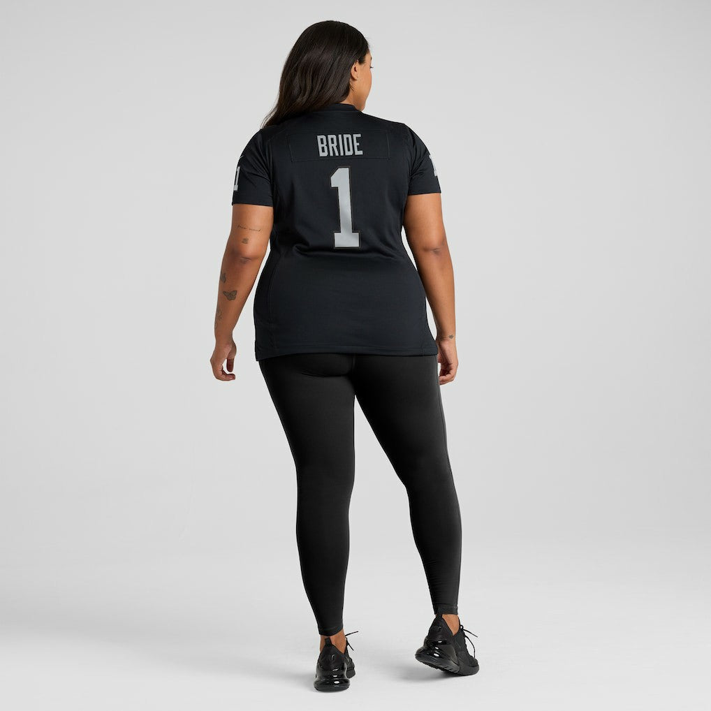Number 1 Bride Las Vegas Raiders Women's Game Jersey - Black | NFL Jerseys