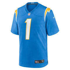 Number 1 Groom Los Angeles Chargers Game Jersey Powder Blue - Nike