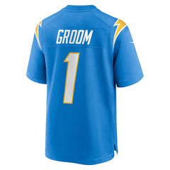 Number 1 Groom Los Angeles Chargers Game Jersey Powder Blue - Nike