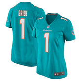 Number 1 Bride Miami Dolphins Women's Game Jersey Aqua - Nike