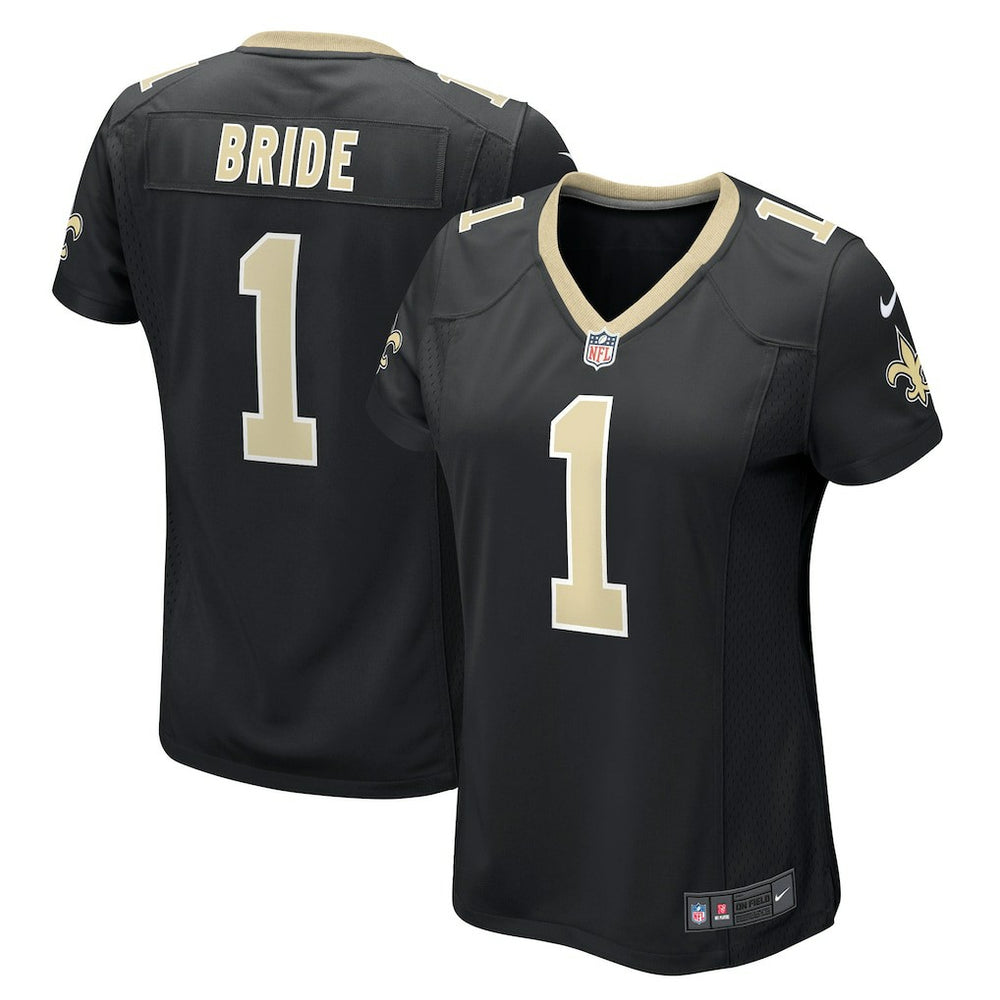 Number 1 Bride New Orleans Saints Women's Game Jersey Black - Nike