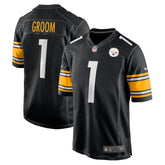 Number 1 Groom Pittsburgh Steelers Game Jersey Black - Nike