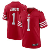 Number 1 Groom San Francisco 49ers Game Jersey Scarlet - Nike
