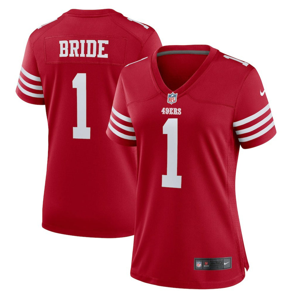 Number 1 Bride San Francisco 49ers Women's Game Jersey Scarlet - Nike