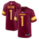 Number 1 Groom Washington Commanders Game Jersey Burgundy - Nike