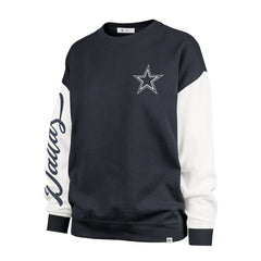Dallas Cowboys '47 Women's Double Header Rise Andie Pullover Sweatshirt Blue - 47 brand
