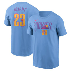 Kris Bryant Colorado Rockies Nike 2025 City Connect Fuse Name & Number T-Shirt discount