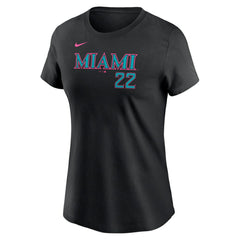Sandy Alcantara Miami Marlins Nike Women's 2025 City Connect Fuse Name & Number T-Shirt Clearance