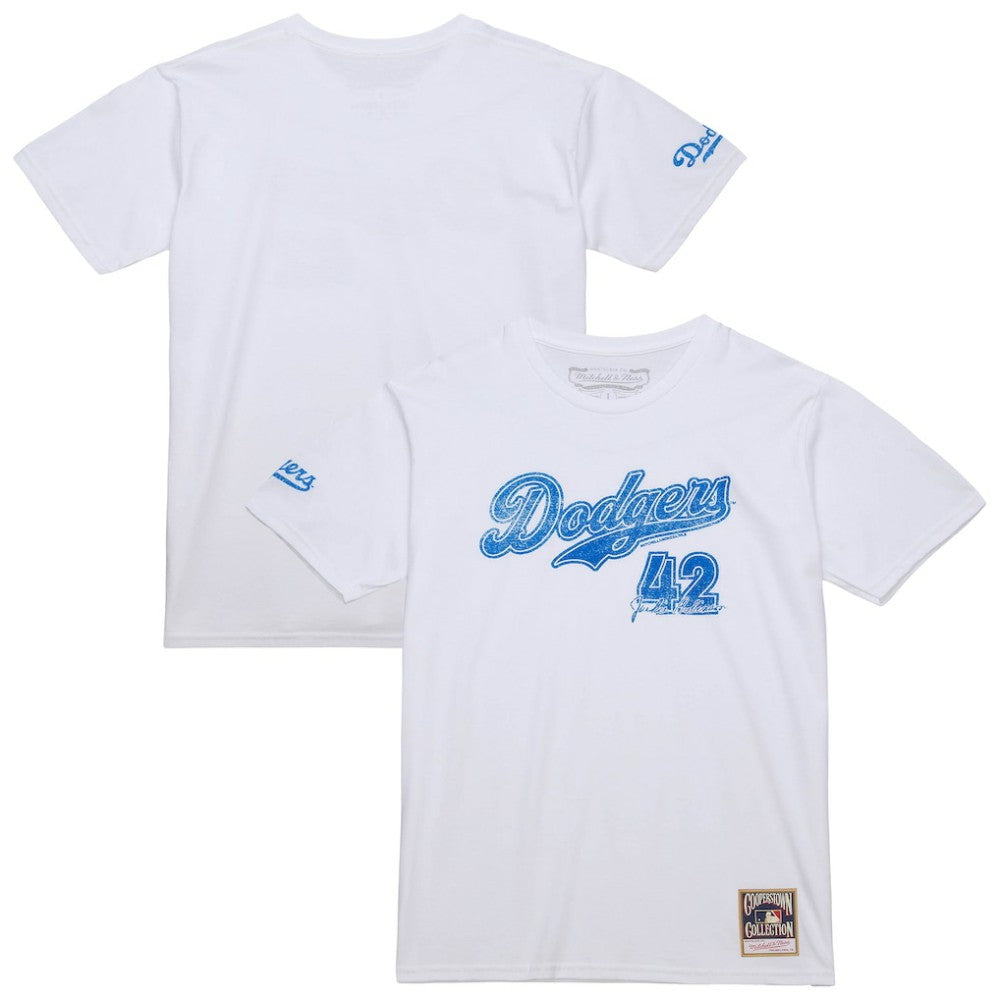 Jackie Robinson Los Angeles Dodgers Mitchell & Ness Cooperstown Collection Player T-Shirt for sale