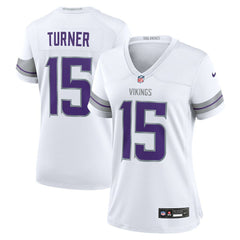 Dallas Turner Minnesota Vikings Women's Alternate Game Jersey White - Nike