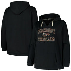 Cincinnati Bengals '47 Women's Plus Size Clarity Kennedy Pullover Hoodie Black - 47 brand
