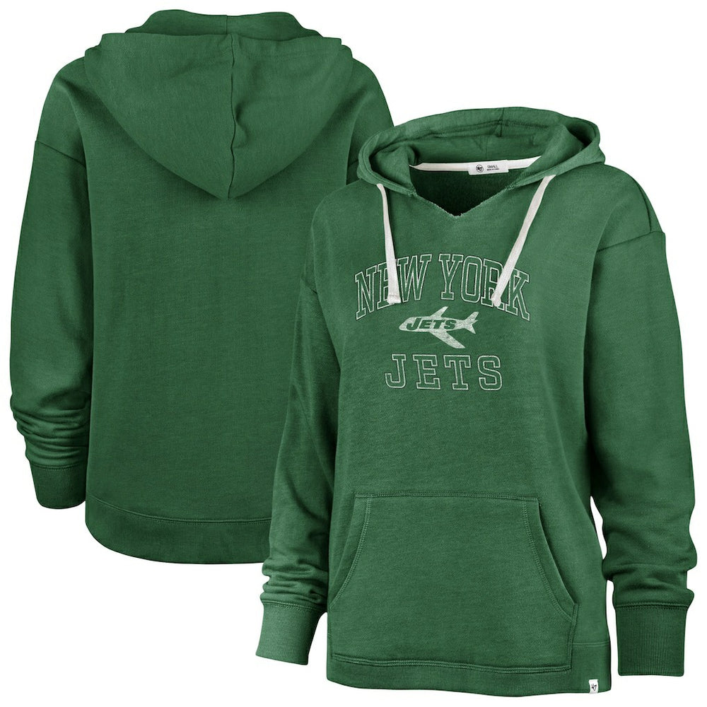 New York Jets '47 Women's Plus Size Clarity Kennedy Pullover Hoodie Kelly Green - 47 brand