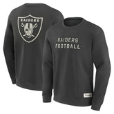 Las Vegas Raiders Elements Future Ground Lettering Pullover Sweatshirt Charcoal - Fanatics