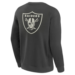 Las Vegas Raiders Elements Future Ground Lettering Pullover Sweatshirt Charcoal - Fanatics